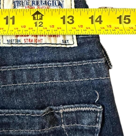 True Religion Straight Leg Jeans Women’s Size 27 Dark Wash Made in USA Designer - Picture 6 of 7